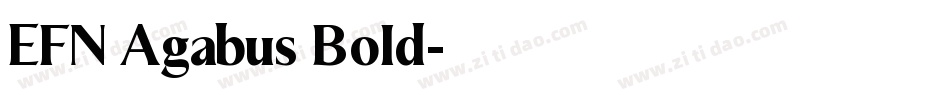 EFN Agabus Bold字体转换